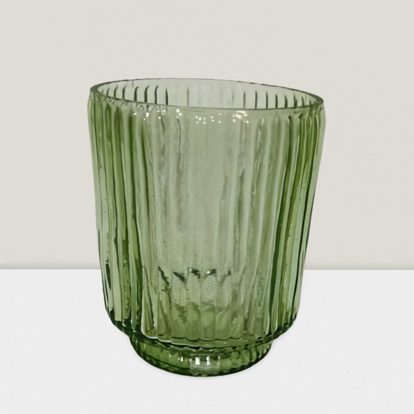 Blush ripple votive vase 4”HX3”W