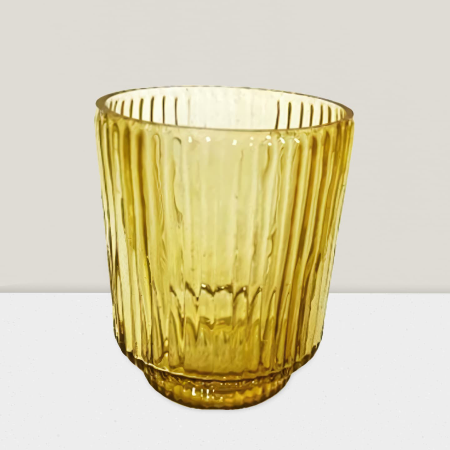 Blush ripple votive vase 4”HX3”W