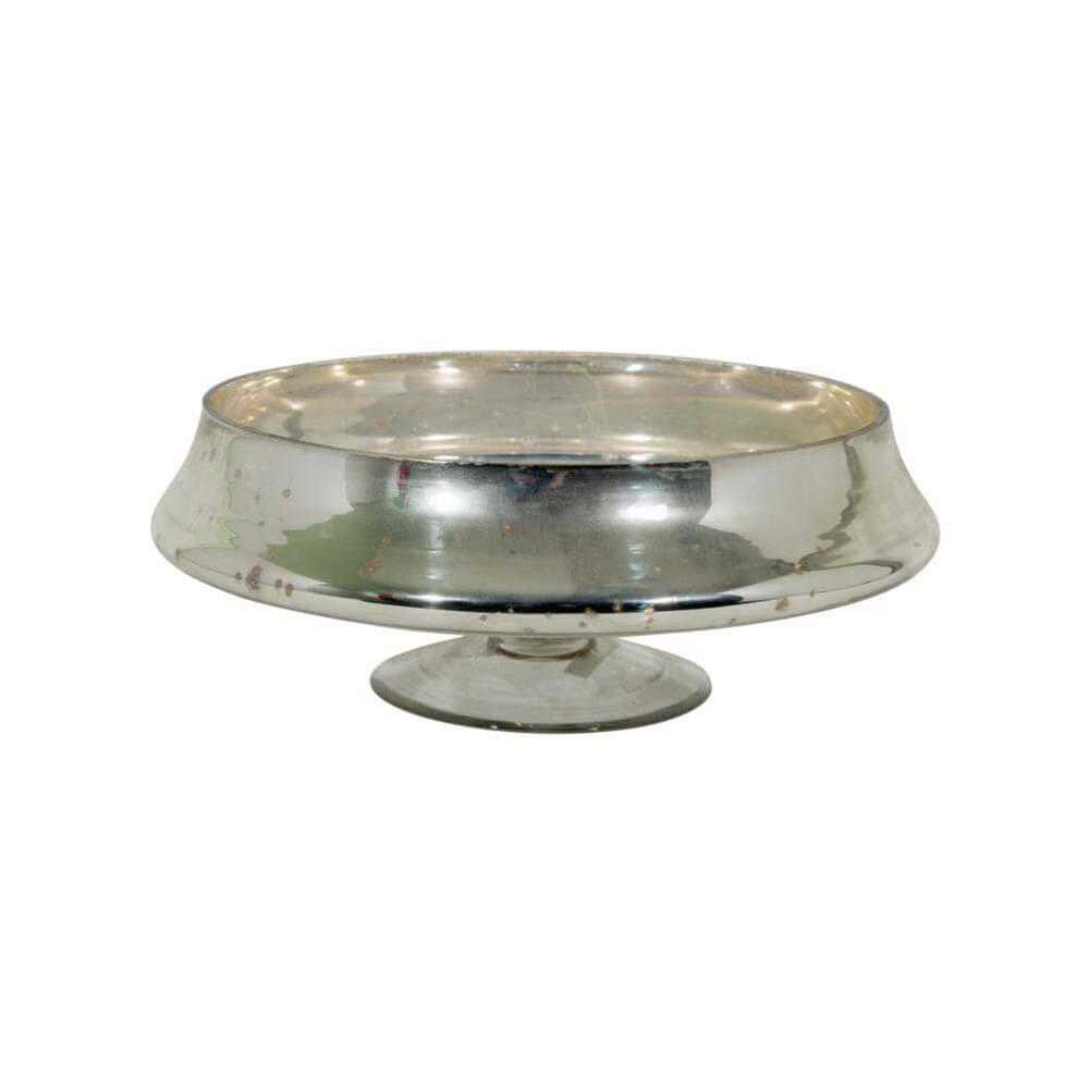 Elevate Your Space with a 5-Inch Silver Mercury Glass Lotus Bowl Silver Mercury Glass Lotus Bowl (5x13x13)