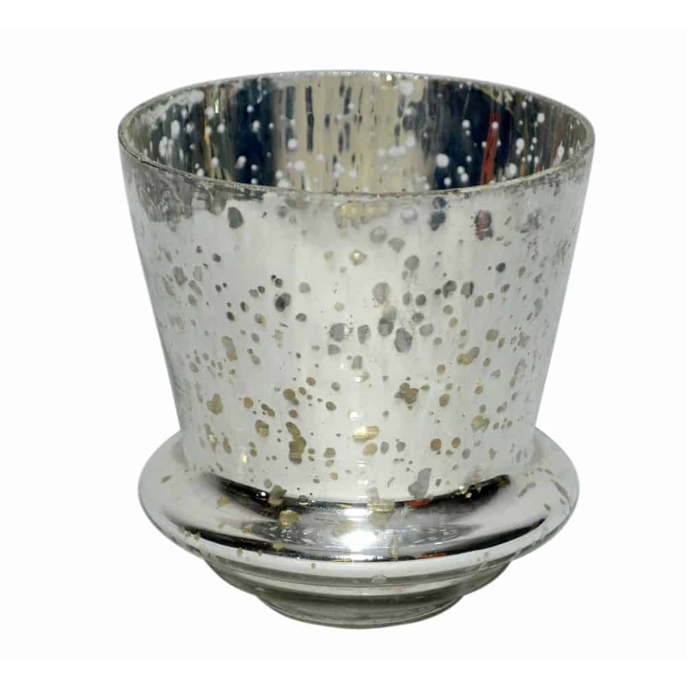 Gold Mercury Glass Vase Urn/Vase (4.5″Hx4.5″W)