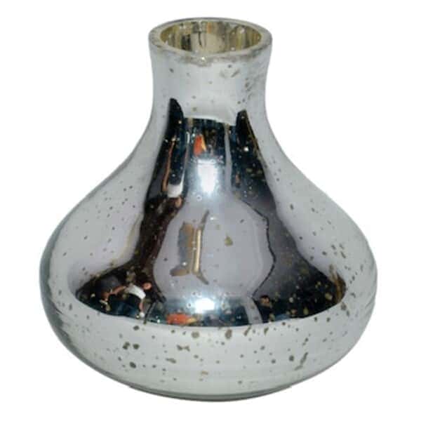 Enhance Your Space: 6" Elegant Mercury Glass Vase for Modern Decor Gold Mercury Glass Vase (6″Hx5.5″W)
