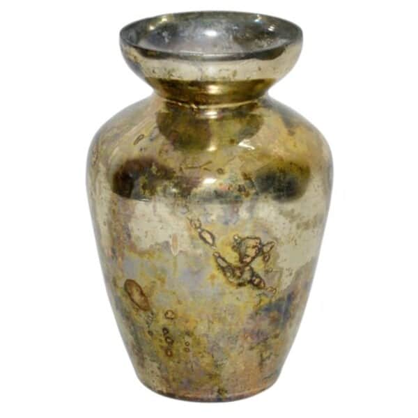 Gold Mercury Glass Vase (6″Hx4.5″W)