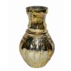 6-Inch Burnt Gold Vase: Elegant Mercury Glass for Floral Centerpieces Gold Mercury Glass Vase (6″Hx3.5″W)