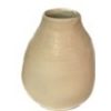 Discover 6" Earthware Cream Accent for Versatile Home Decor - Artisanal Craftsmanship Art Design Earthware Chocolate Vase 6″Hx 4.5″W