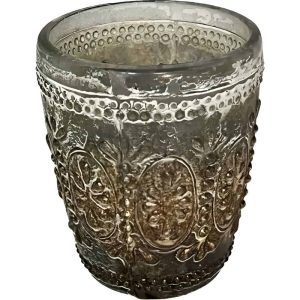 Platinum Gold Glass Vase Cup 4″x3″