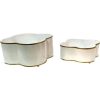 Victorian Planters Set of 2: Elegant White Iron Decorative Flower Pots Iron Victorian White Planter 12″x6, 9″x4″ set /2