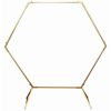 Elevate Your Space with a 97"H Gold Iron Hexagonal Ring - Modern Decor & Accents Gold Iron Hexagonal Ring on a Stand (72″Hx72″W)