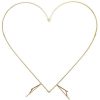 "72" Gold Iron Heart-Shaped Ring Stand: Elegant Décor & Unique Gifts" Gold Iron Heart-Shaped Ring on a Stand 72″