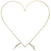 "96" Gold Heart-Shaped Ring Stand: Modern Home Décor & Gift Ideas" Gold Iron Heart-Shaped Ring on a Stand 72″