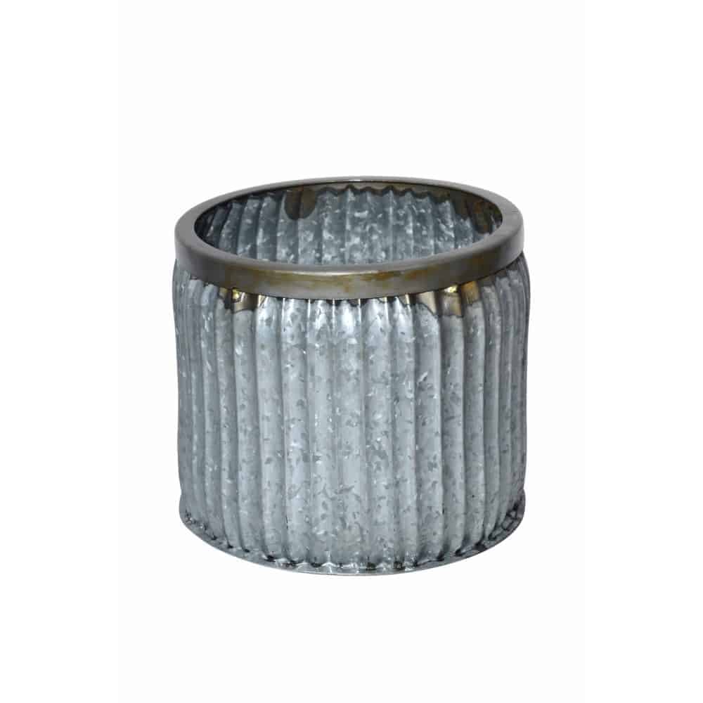 10 Rustic Galvanized Iron Planters for Home Decor & Garden Ideas Rustic Galvanized Iron Round Planter (8″Hx9.5″D)