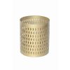 Discover 1 Elegant Gold Iron Cylindrical Candle Holder | Modern Decor Gold Iron Cylindrical Candle Holder (8″Hx7″D)