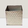 Stylish 6'' Iron Silver Hammered Cube | Modern Geometric Home Accents Iron Bronze hammered cube 4”x4”