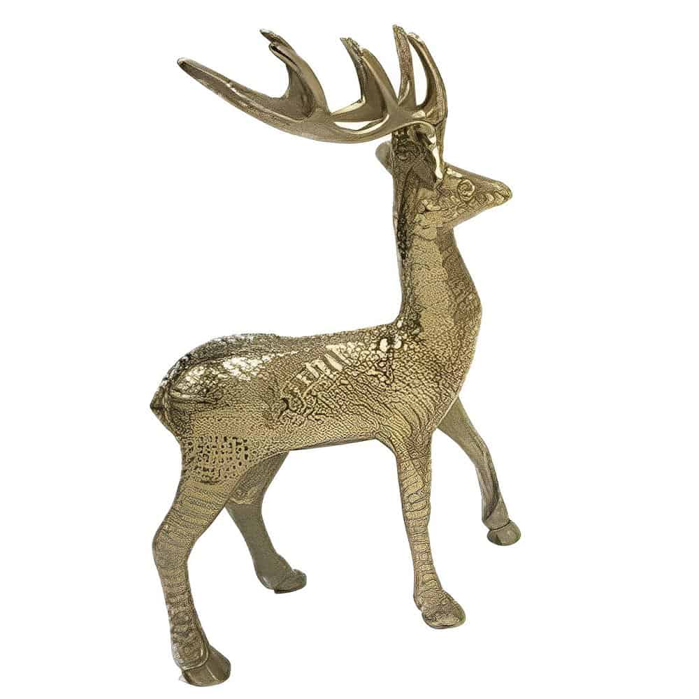 12x8 Deer Wall Art - Rustic Wildlife Decor for Cabin & Nature Gifts Gold Deer 11″x 7″