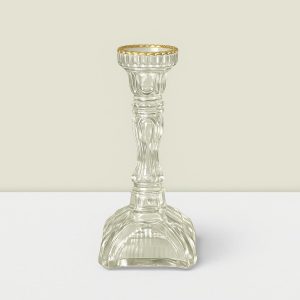 Rajasi Glass Clear & GLD C/S 8″HX4″
