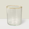 7-Inch Clear Glass Oval Vase - Modern Home Decor & Floral Centerpiece Rajasi Glass Clear & GLD oval vase 7″Hx5″x3.5′