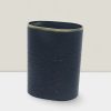 Kaali Black Glass Oval Vase - 7" Elegant Centerpiece for Modern Decor Rajasi Glass Clear & GLD oval vase 7″Hx5″x3.5′