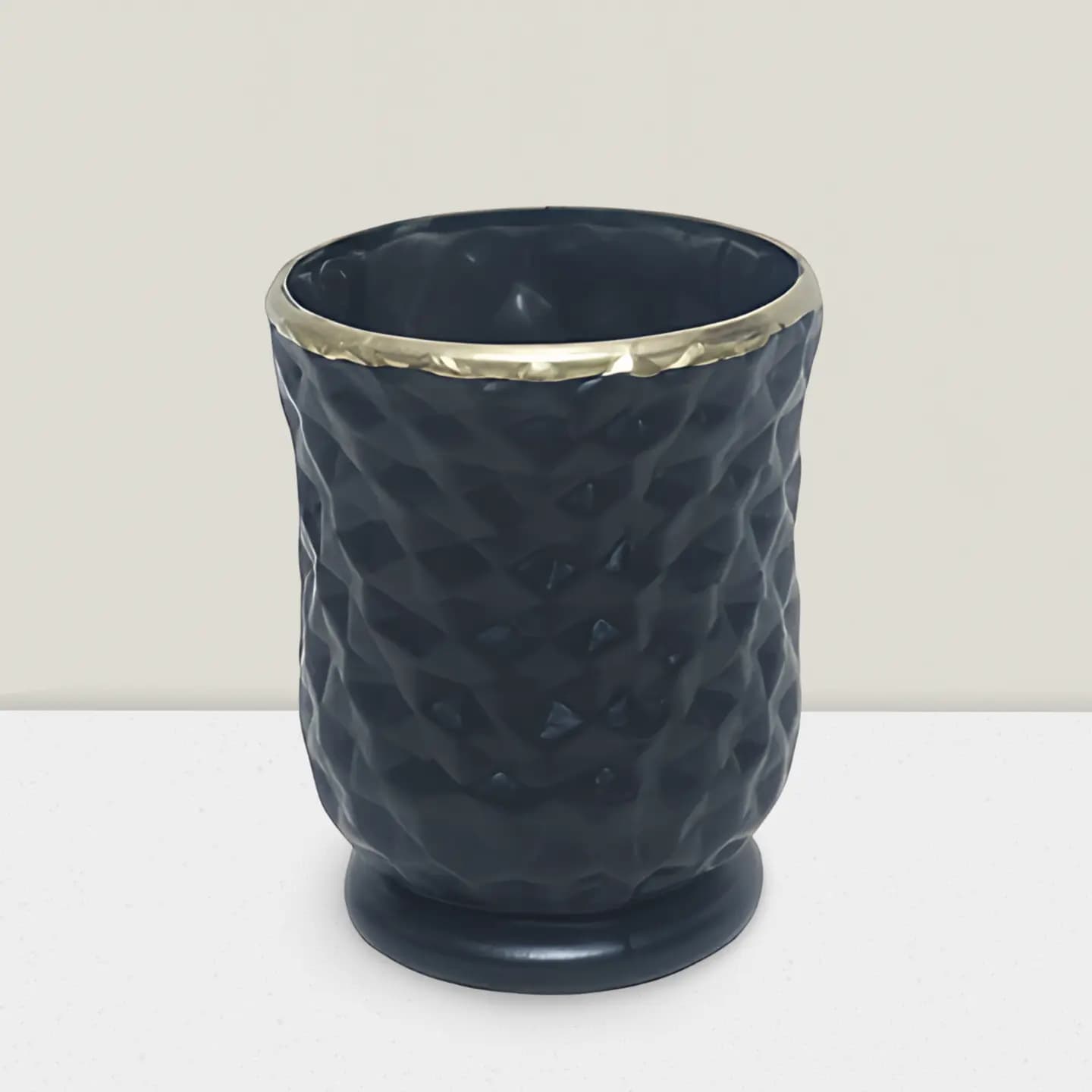 Rajasi  Glass Clear & GLD votive 4.5″Hx3.5″D