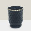 Kaali Black glass vase 4.5″x3.5″