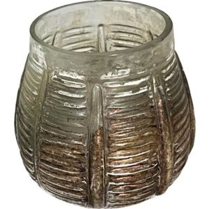 Platinum Gold Glass Vase Cup 4″x4″