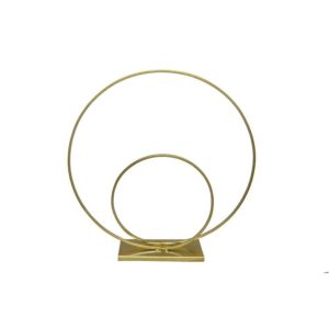 Gold Iron Double Ringed Stand (18×18.5)