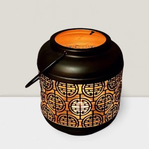 Windsor collection Iron Black & Gold lantern 8″Hx7.5″D