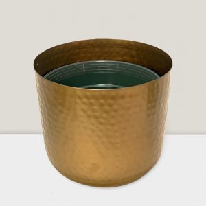 GOLD planter  6″ HX6.5″D