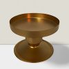 Elegant Gold Iron Pillars - Set of 6 Decorative Candle Holders for Indoor & Outdoor Decor Gold iron C/s 3″HX3.5″D Pk of 6