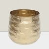 Elevate Your Space with a 5.5" Gold Embossed Planter - Luxury Decor Gold embsd planter 5.5″ HX5″x7″W Bottom